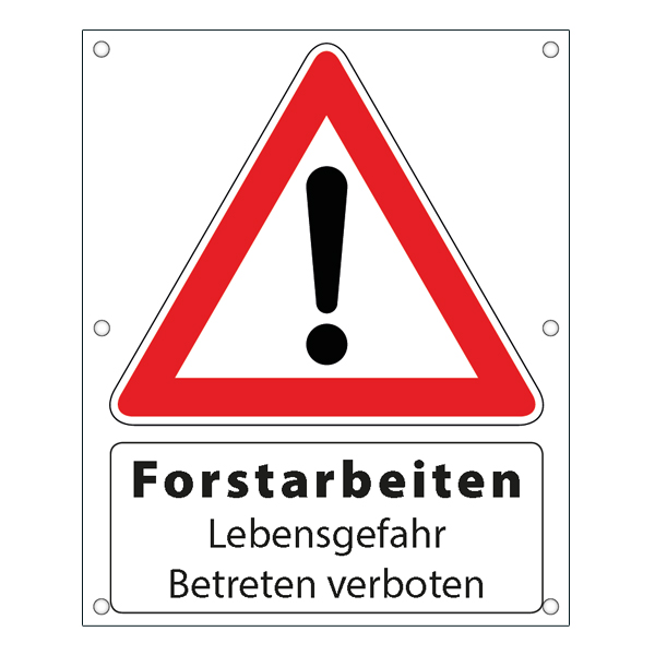 Absperrbanner Forstarbeiten 55 x 45cm